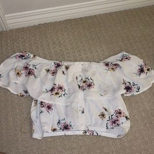 Pacsun Floral Off the Shoulder Blouse